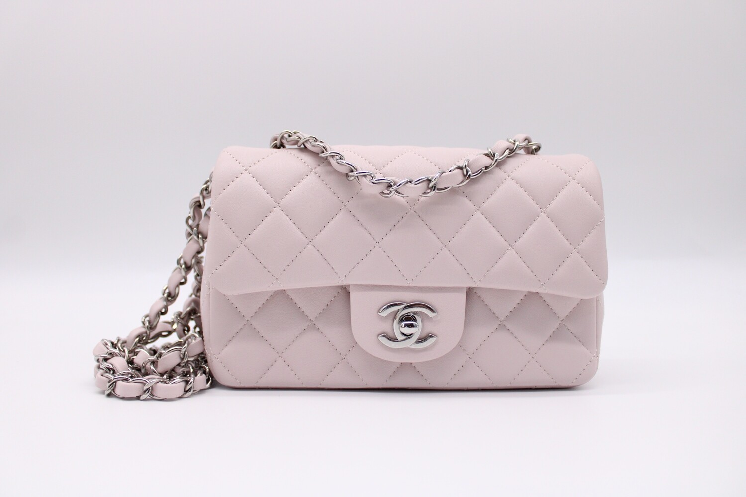 Chanel Lambskin Mini Rectangular Classic Flap with Gold Hardware– TC