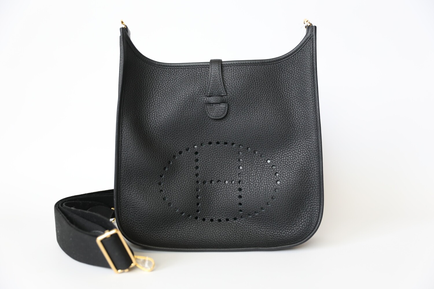 Hermes Evelyne III PM, Black Clemence with Gold Hardware, New in Box WA001