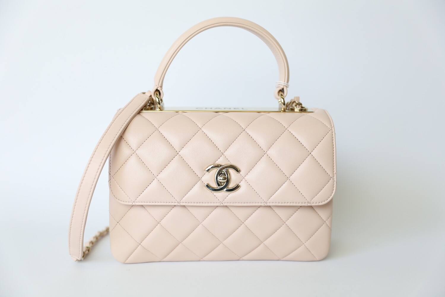 Chanel Trendy Small, Pink Beige Lambskin with Gold Hardware, Preowned in Box  WA001 - Julia Rose Boston