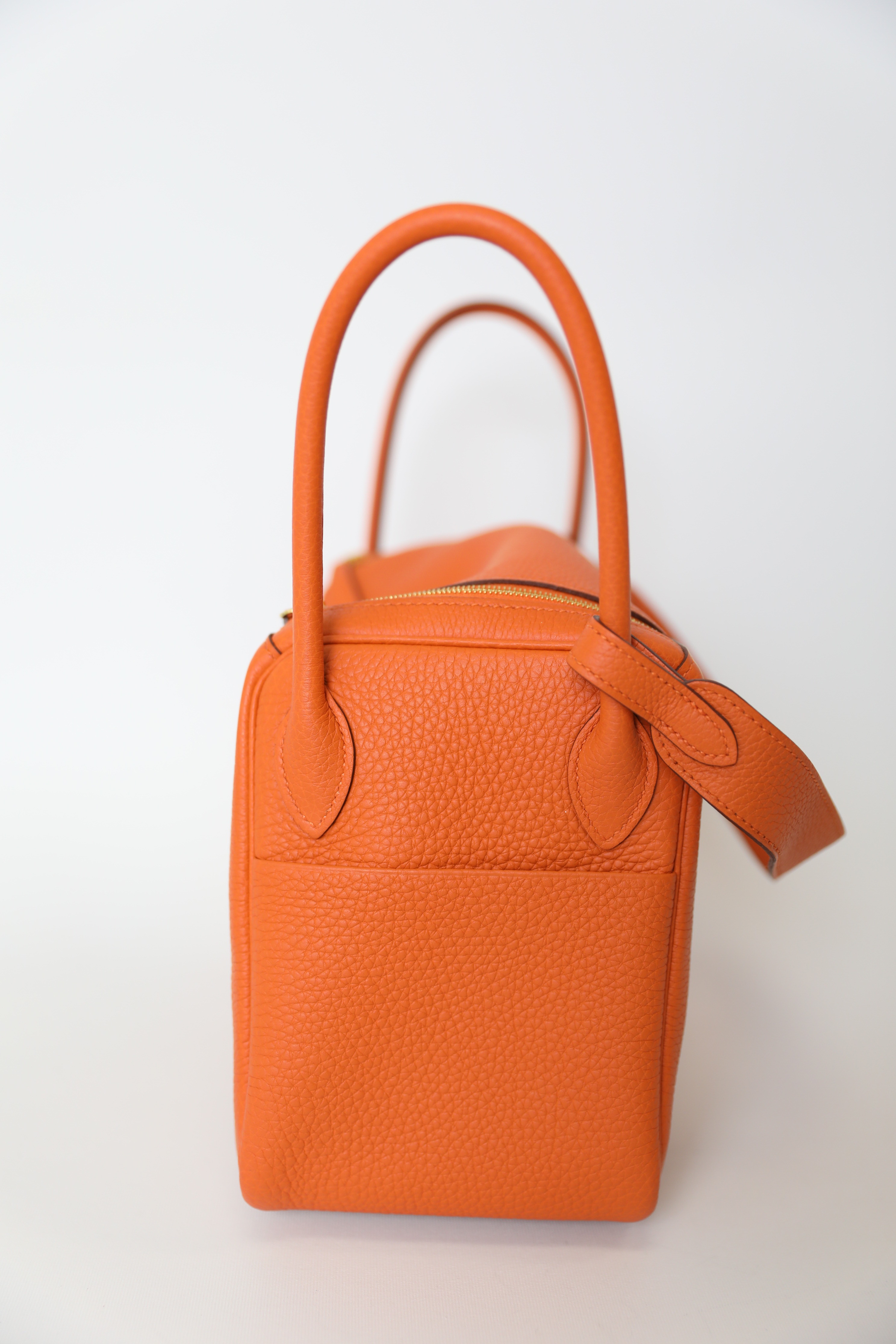 Hermès Lindy Orange Clemence 26 Gold Hardware, 2022, Womens Handbag