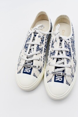 Christian Dior Shoes Sneakers, Blue and White, Size 40, New in Box GA006