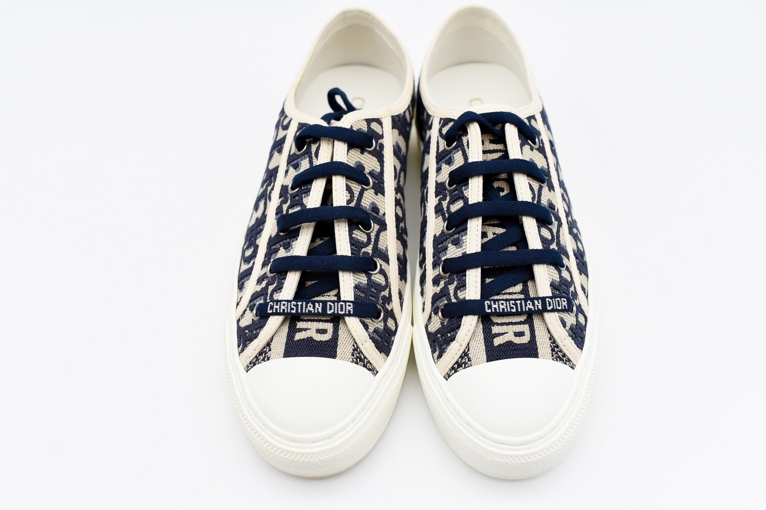 Christian Dior Shoes Sneakers, Navy and White, Size 40, New in Box GA006