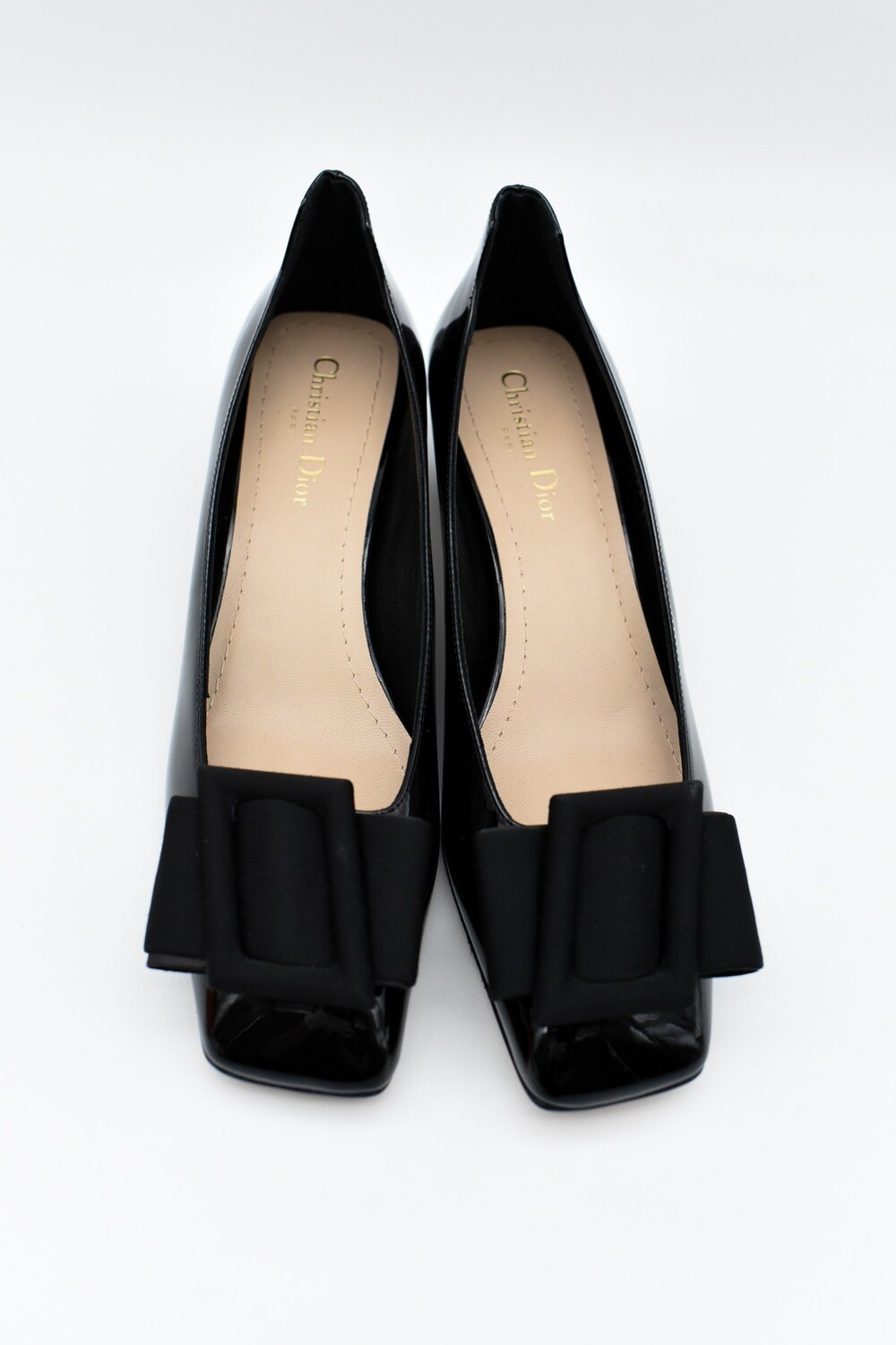 Christian Dior Shoes Pumps, Black Patent Leather, Size 40, New in Box GA006