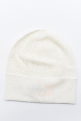 Chanel Hat Beanie, Ivory, New without Box GA006