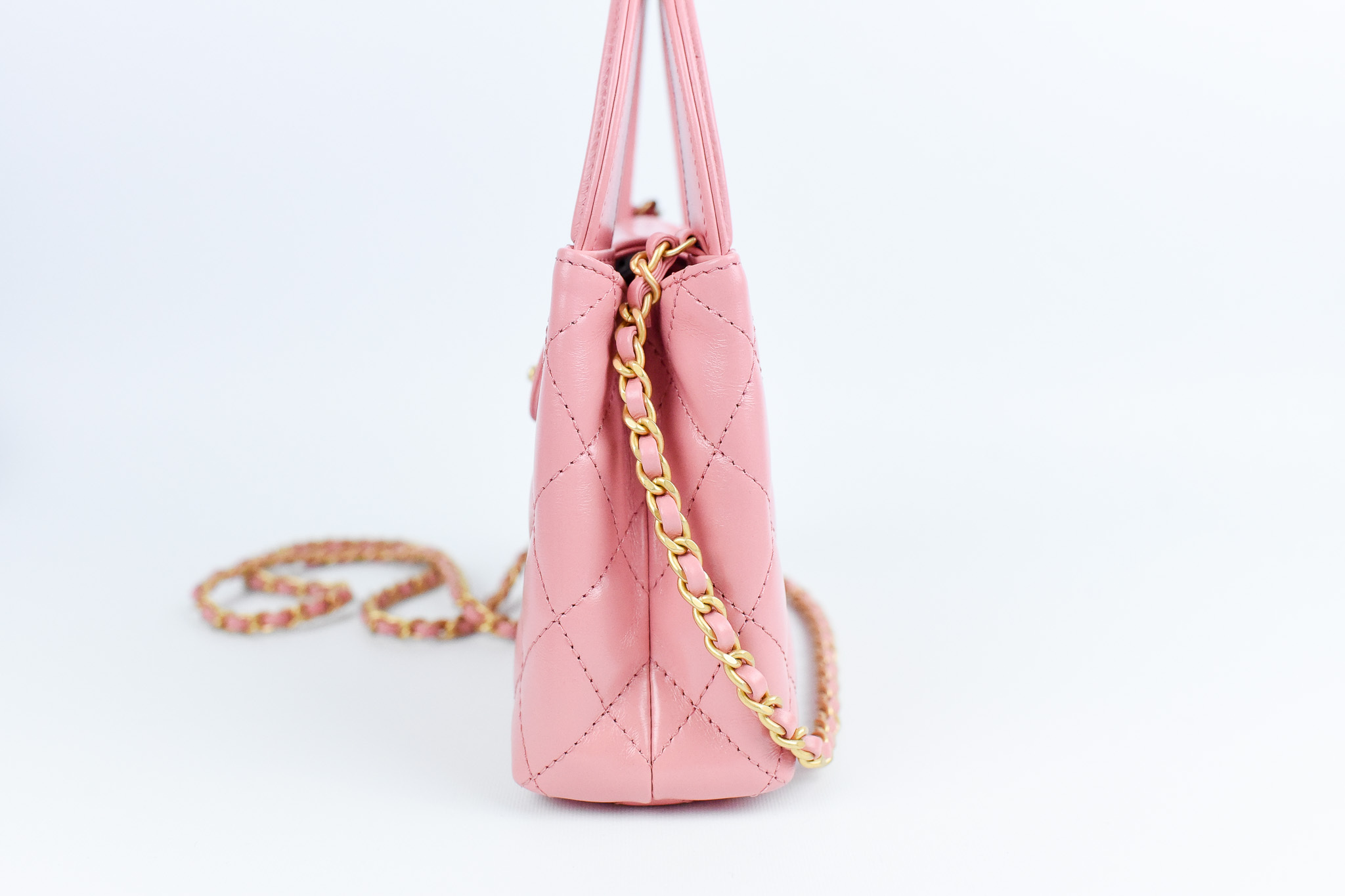 Chanel Kelly Bag Small, Pink Calfskin Leather with Gold Hardware