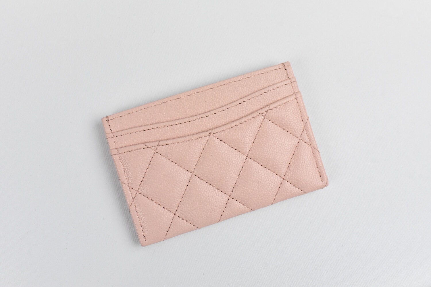 Chanel SLG Flat Cardholder, Pink Caviar with Gold Hardware, New in Box GA003