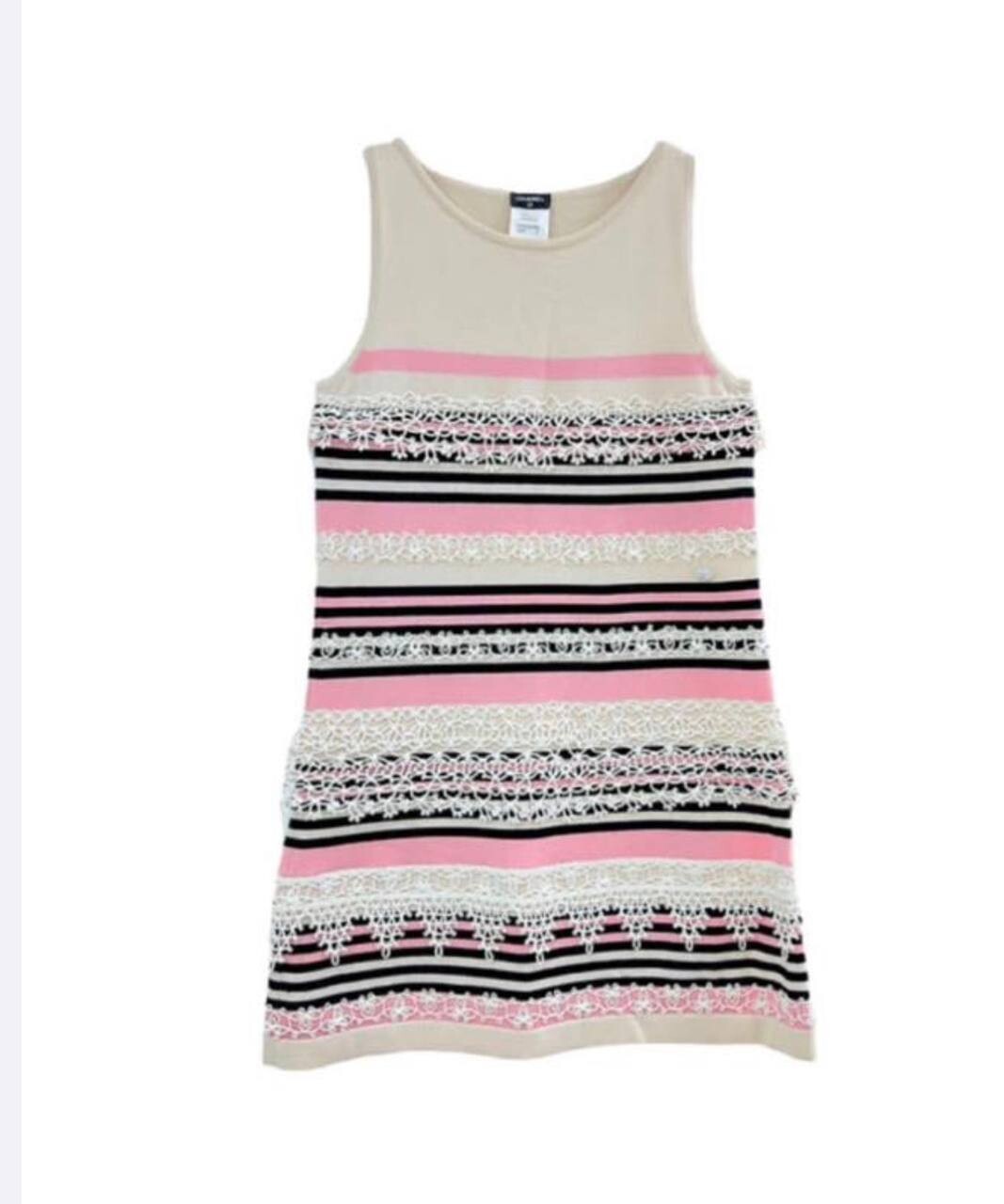Chanel Dress, Cashmere Stripes 2011, Size 42, Preowned (ships duty free from London)