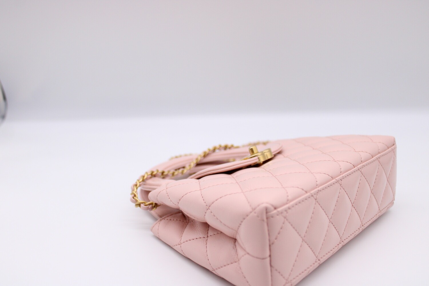 Chanel Kelly Light Pink Lambskin Leather Gold Hardware New in Box MA001