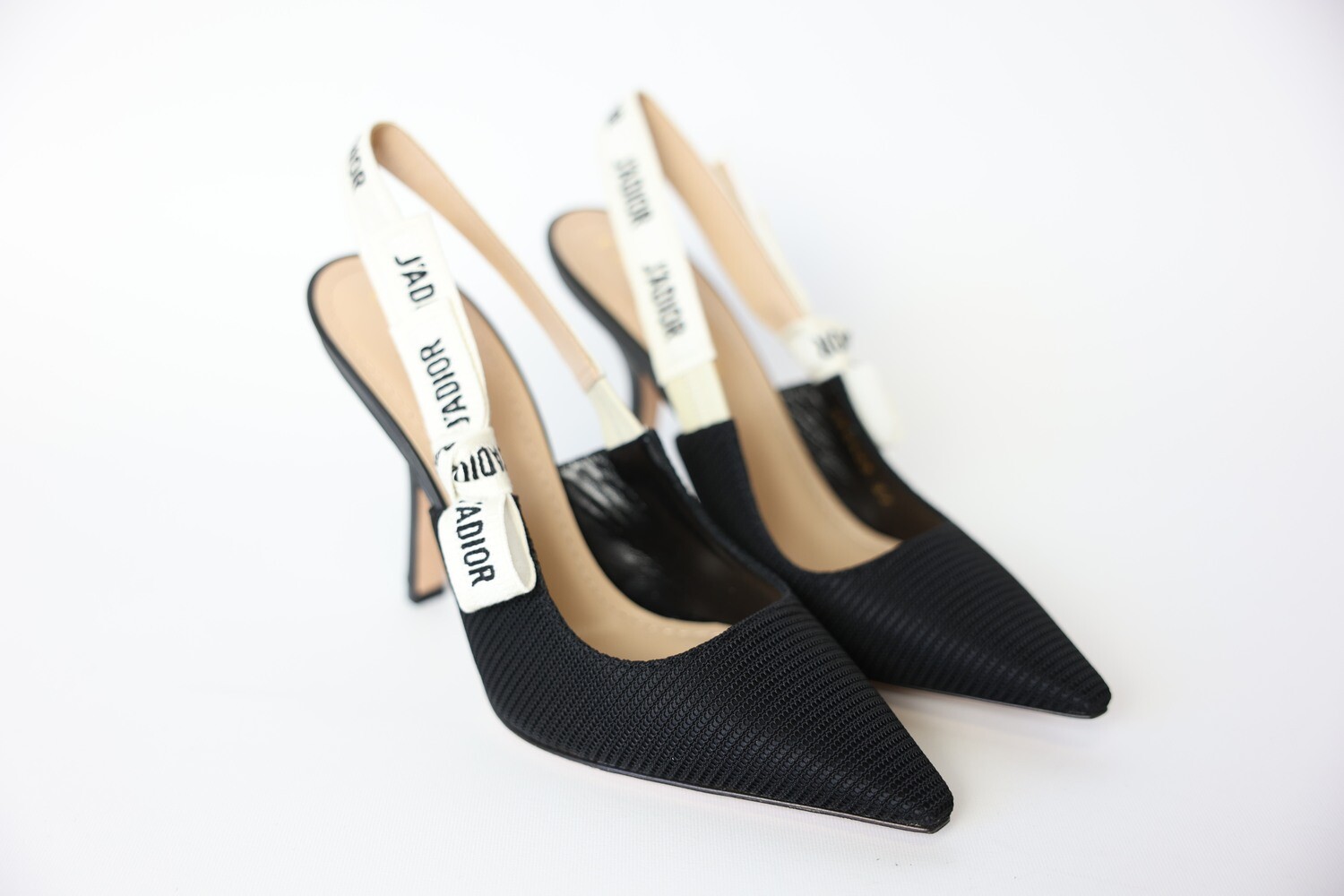 Christian Dior Slingback Pumps, Black, Size 37, New in Box WA001