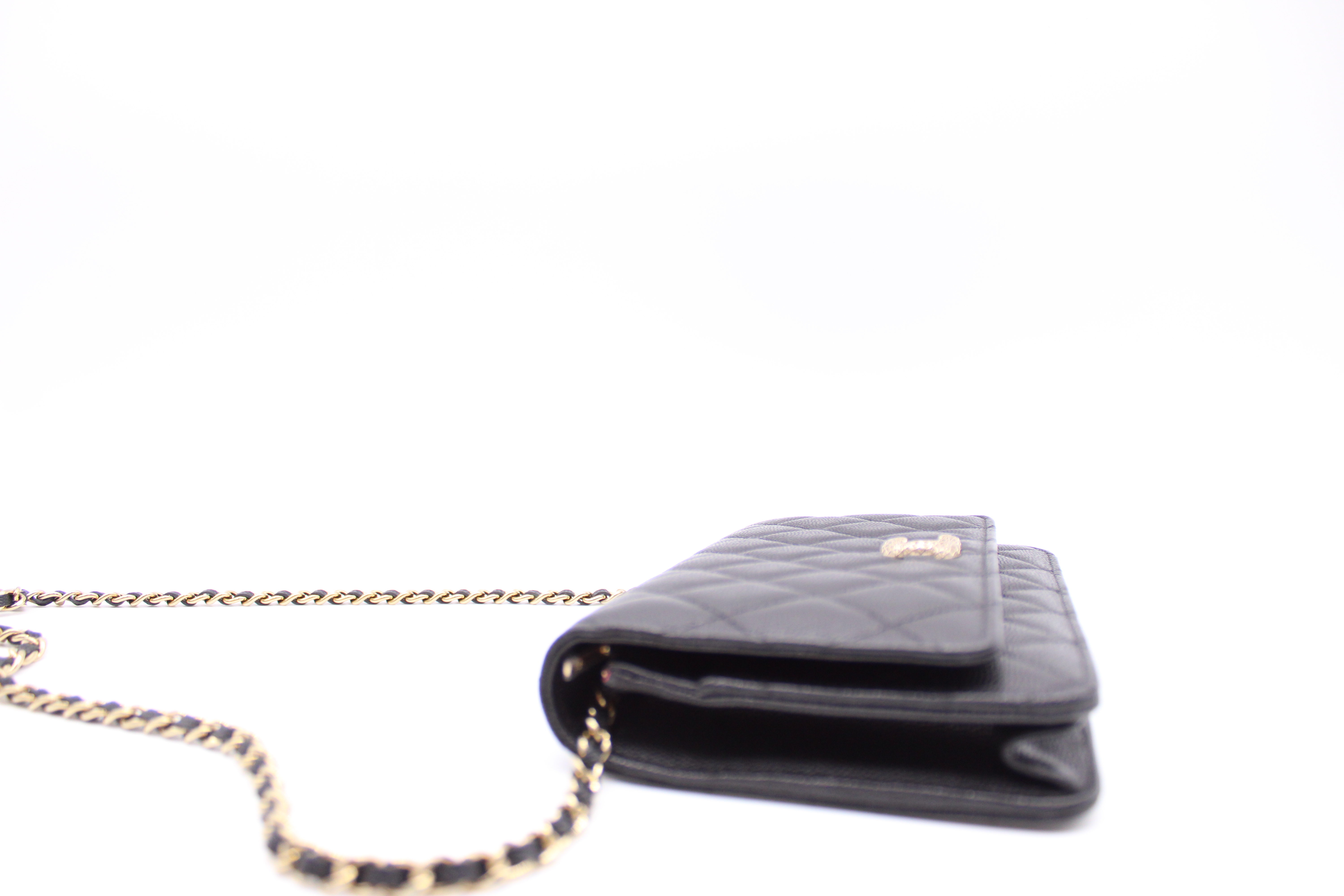 Chanel Wallet on Chain, Black Caviar Leather, Gold Hardware, New in Box  CMA001