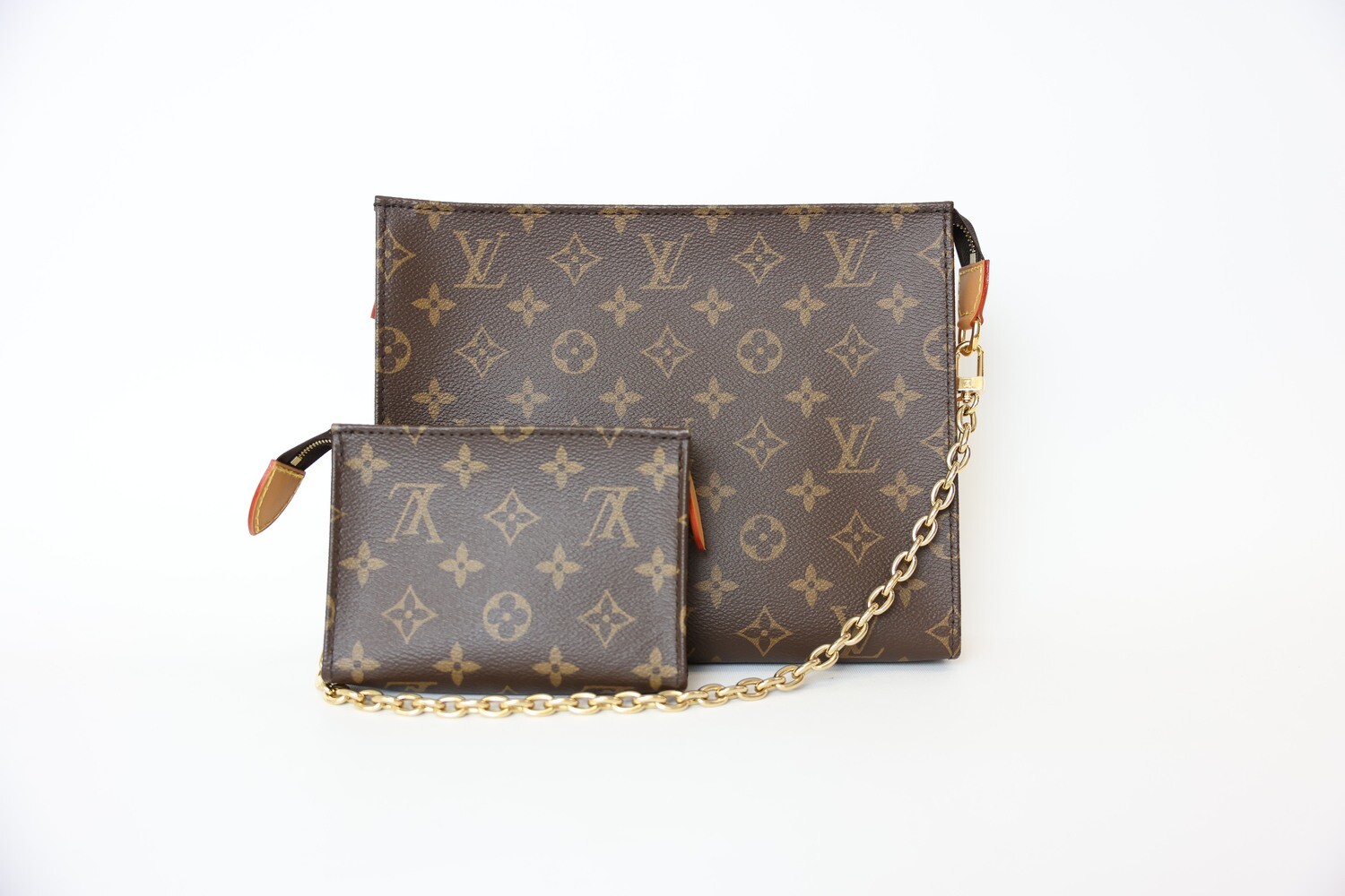 Louis Vuitton Toiletry Pouch On Chain, Monogram Canvas, New In Box WA001