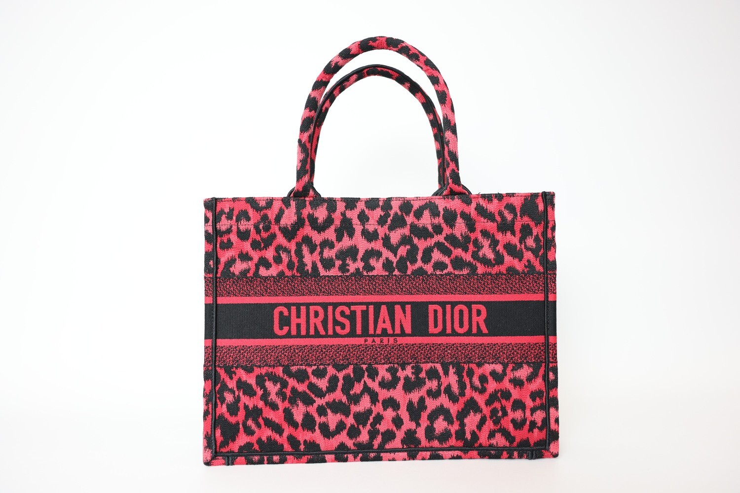 Christian Dior Book Tote Medium, Red Leopard, New in Dustbag WA001