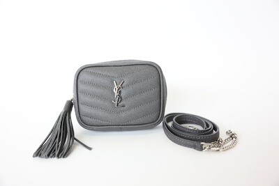 Saint Laurent Lou Lou Small Crossbody, Beige with Silver Hardware, Preowned  in Dustbag WA001