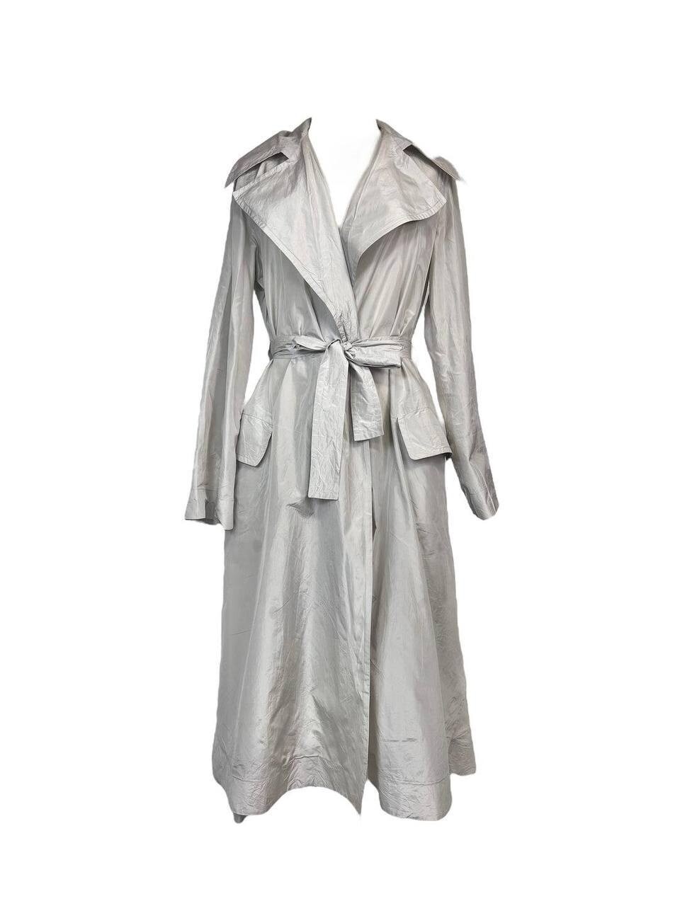 Dior Trench, Silver Grey, Size 4, Preowned (Ships Duty Free From London)