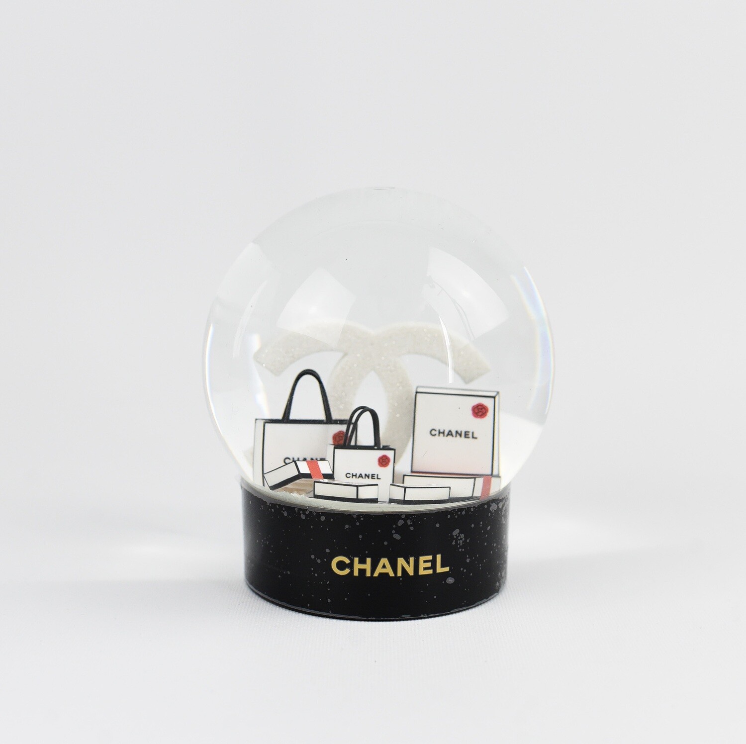 Chanel Snow Globe, Black Base, New in Box GA001