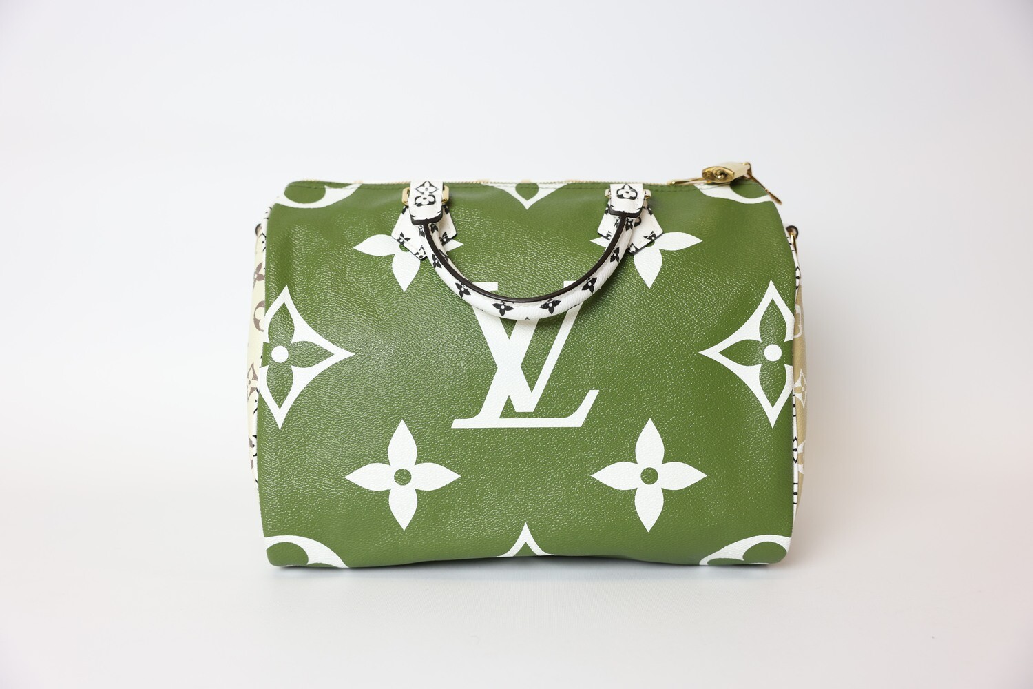 Louis Vuitton Speedy B 30, Khaki Giant Collection, Preowned No Dustbag WA001
