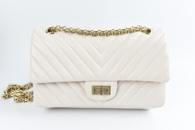 Louis Vuitton Chain -louise- Gm Woc Calfskin Flap Plum Quetsche Lv Wallet  On Chain Clutch Handbag