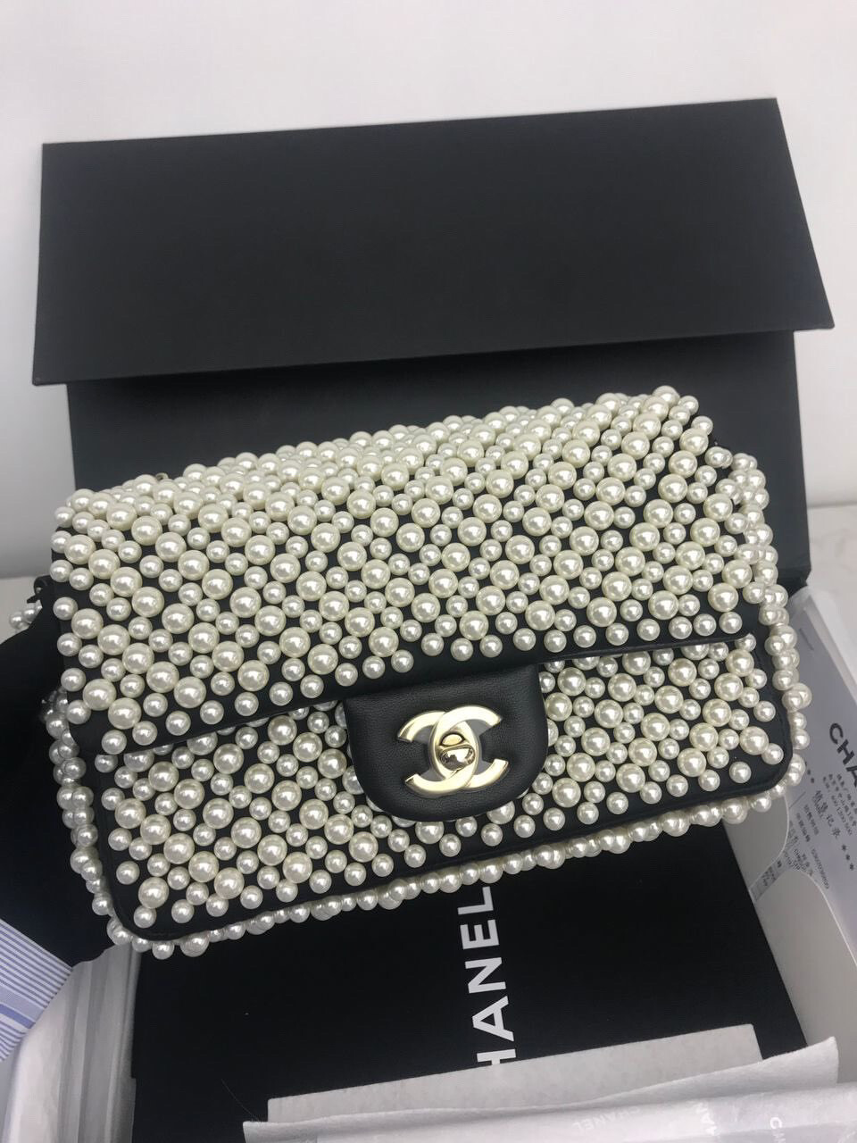 Preorder Chanel Pearl Mini, Gold Hardware, Preowned (Mint Condition) In Box