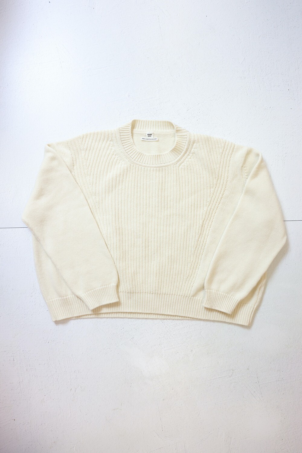 Hermes Sweater Creme Color, Size 44 New in Box WA001