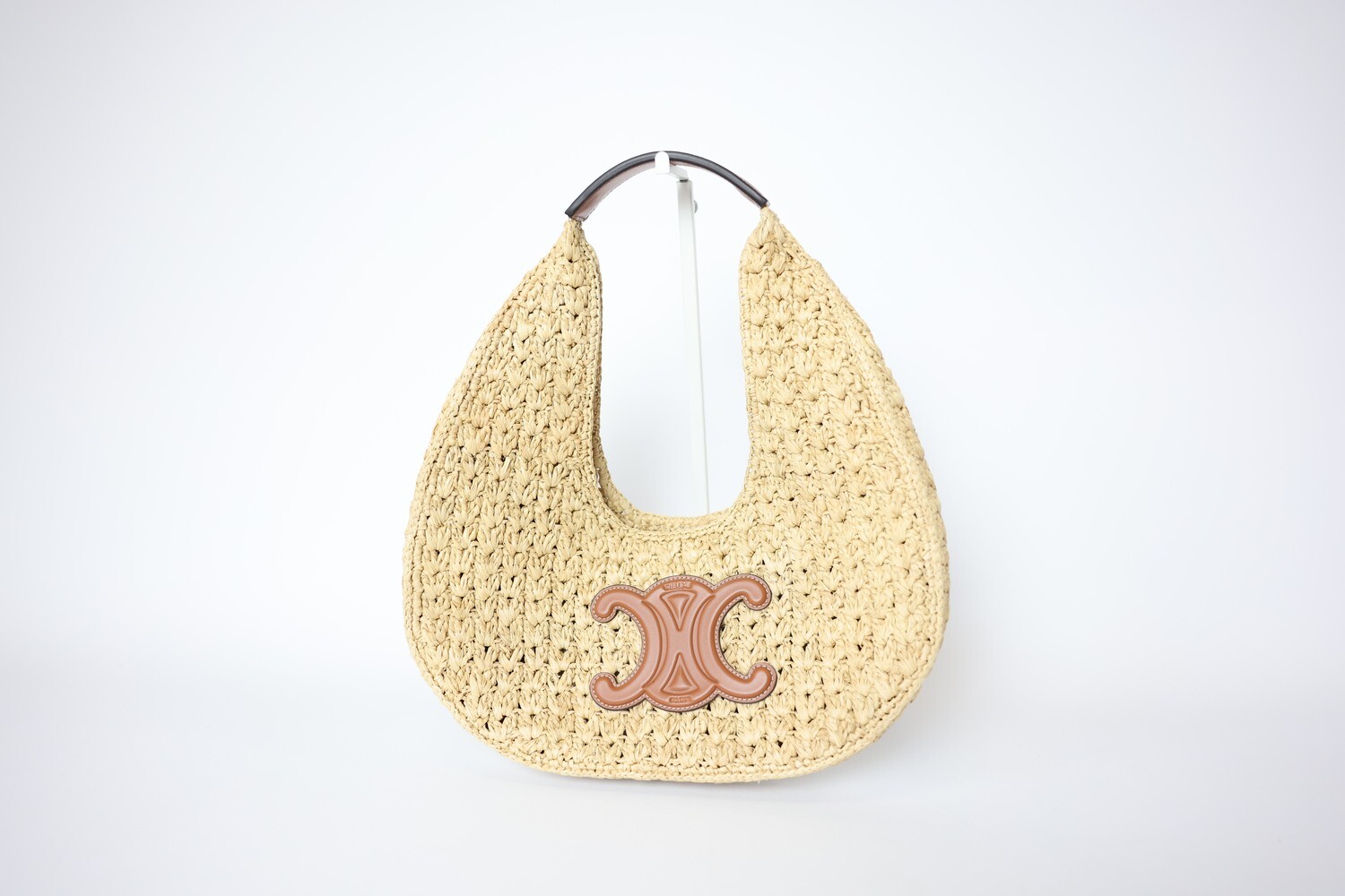 Celine Classic Panier Raffia Hobo Small, Preowned In Dustbag WA001