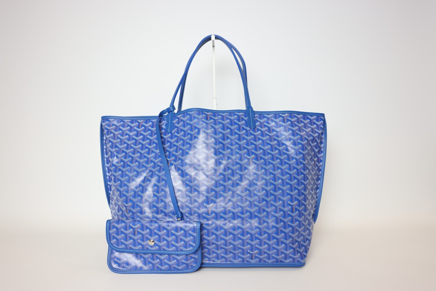 Goyard Reversible Anjou Tote GM, Blue, Preowned in Dustbag WA001