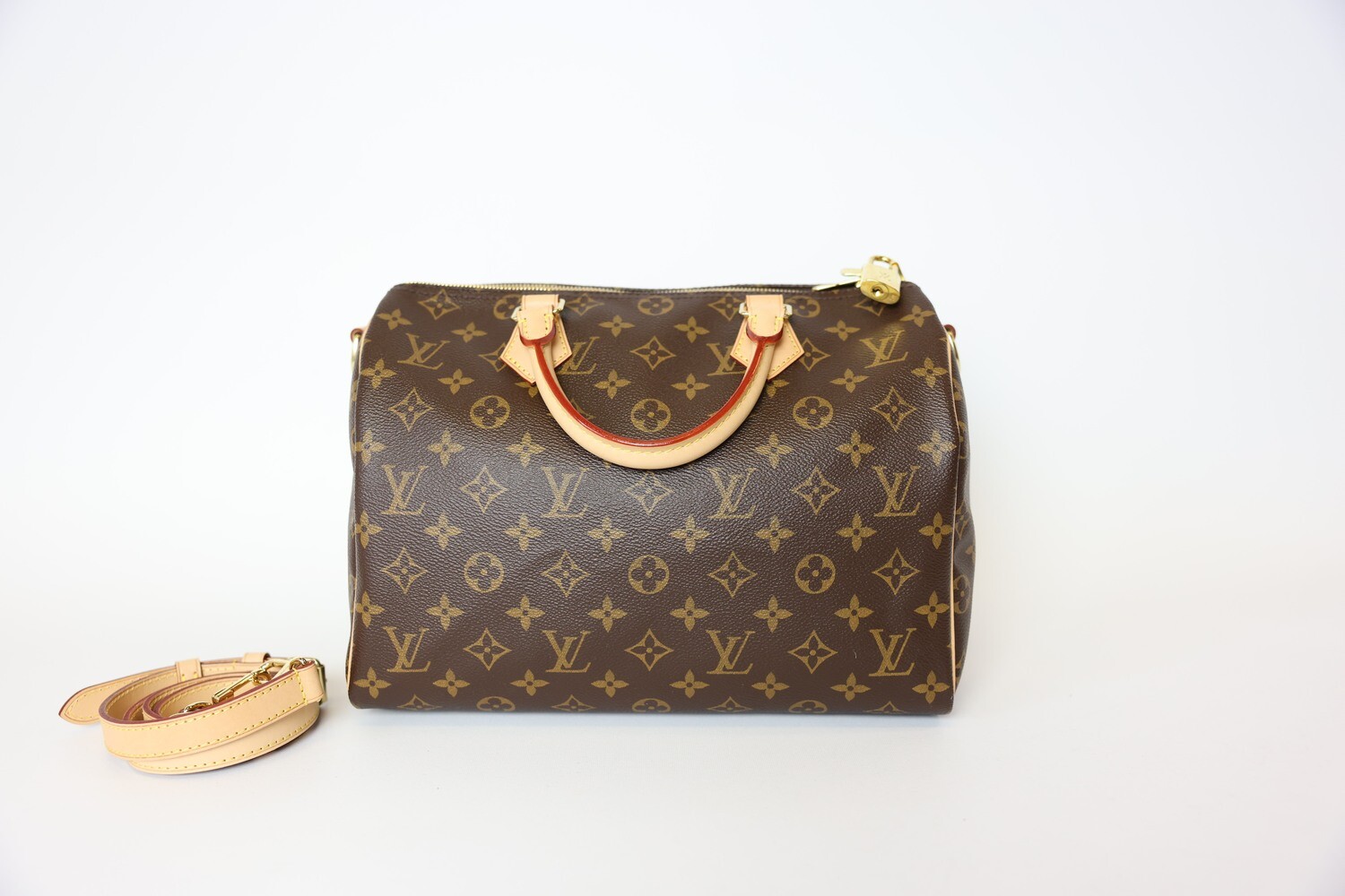 Louis Vuitton Speedy B 30, Monogram Canvas, Preowned In Box WA001