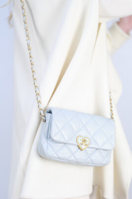 Chanel Seasonal Heart Flap Bag, Preowned In Dustbag