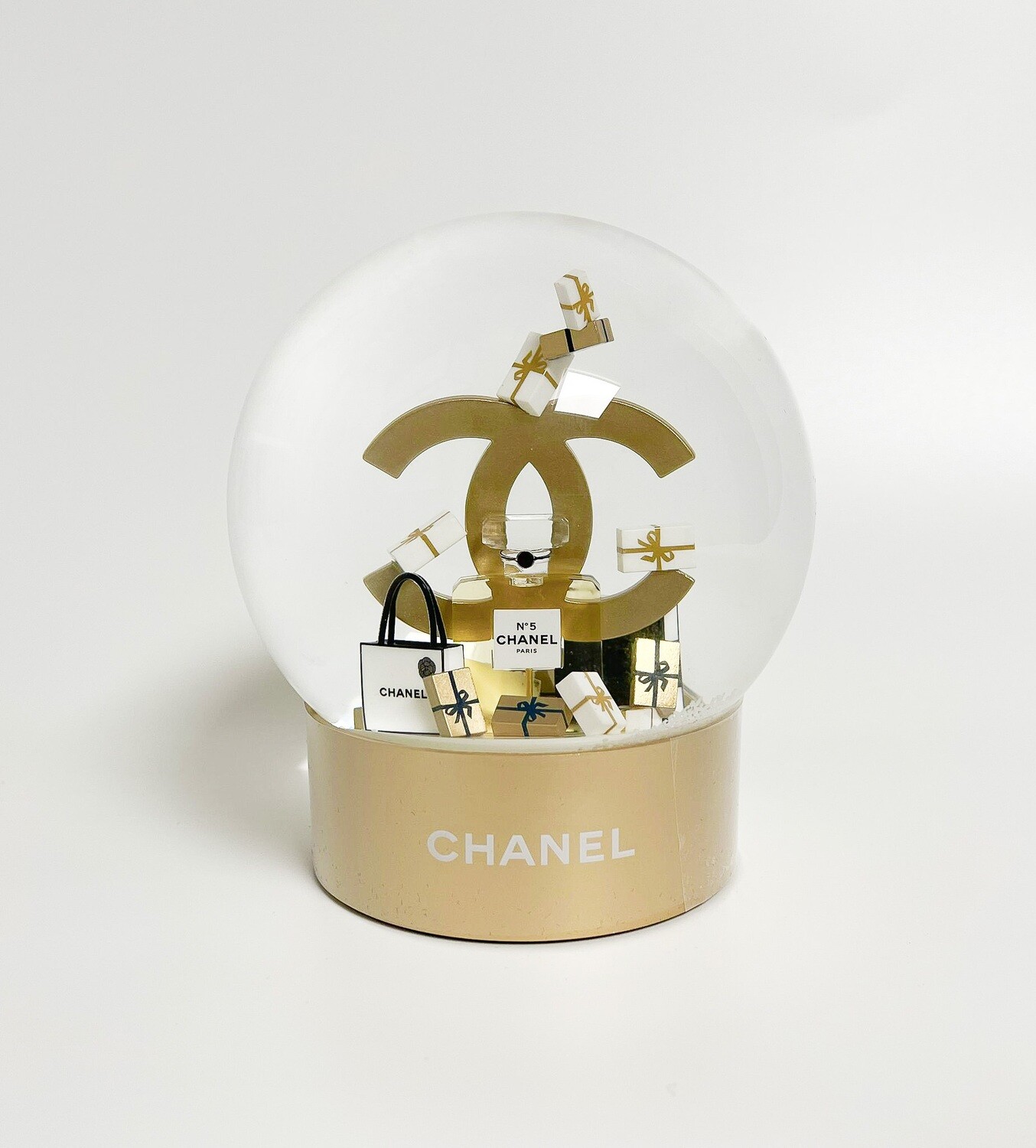 Chanel Snow Globe, Gold Base, New in Box GA001