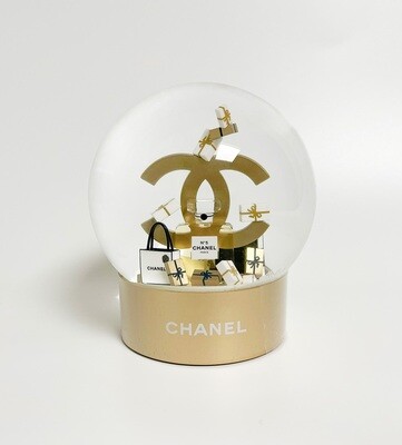 Chanel Snow Globe, Gold Base, New in Box GA001P