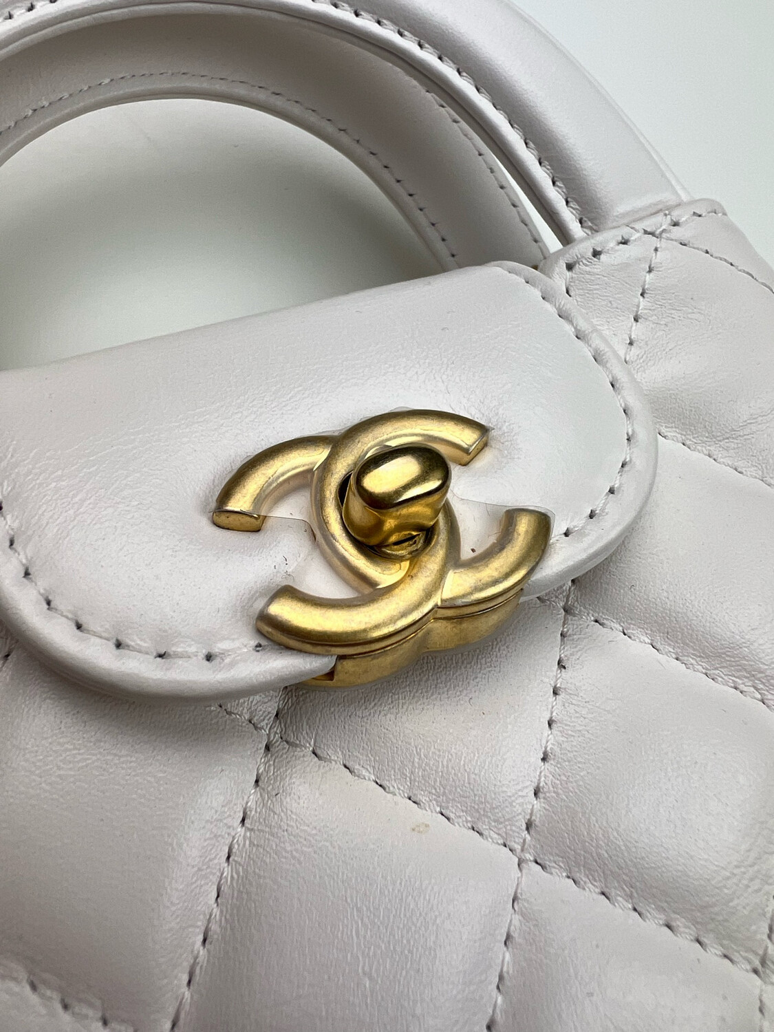 Chanel Kelly Mini, White With Gold Hardware, New In Box WA001