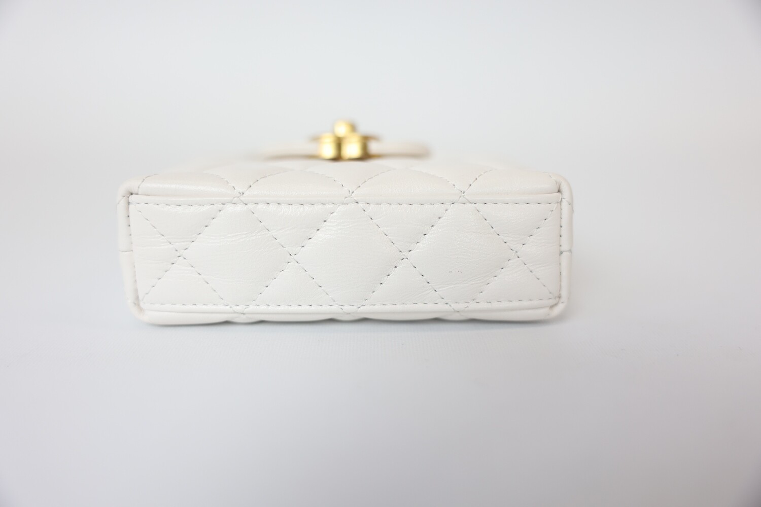 Chanel Kelly Mini, White With Gold Hardware, New In Box WA001