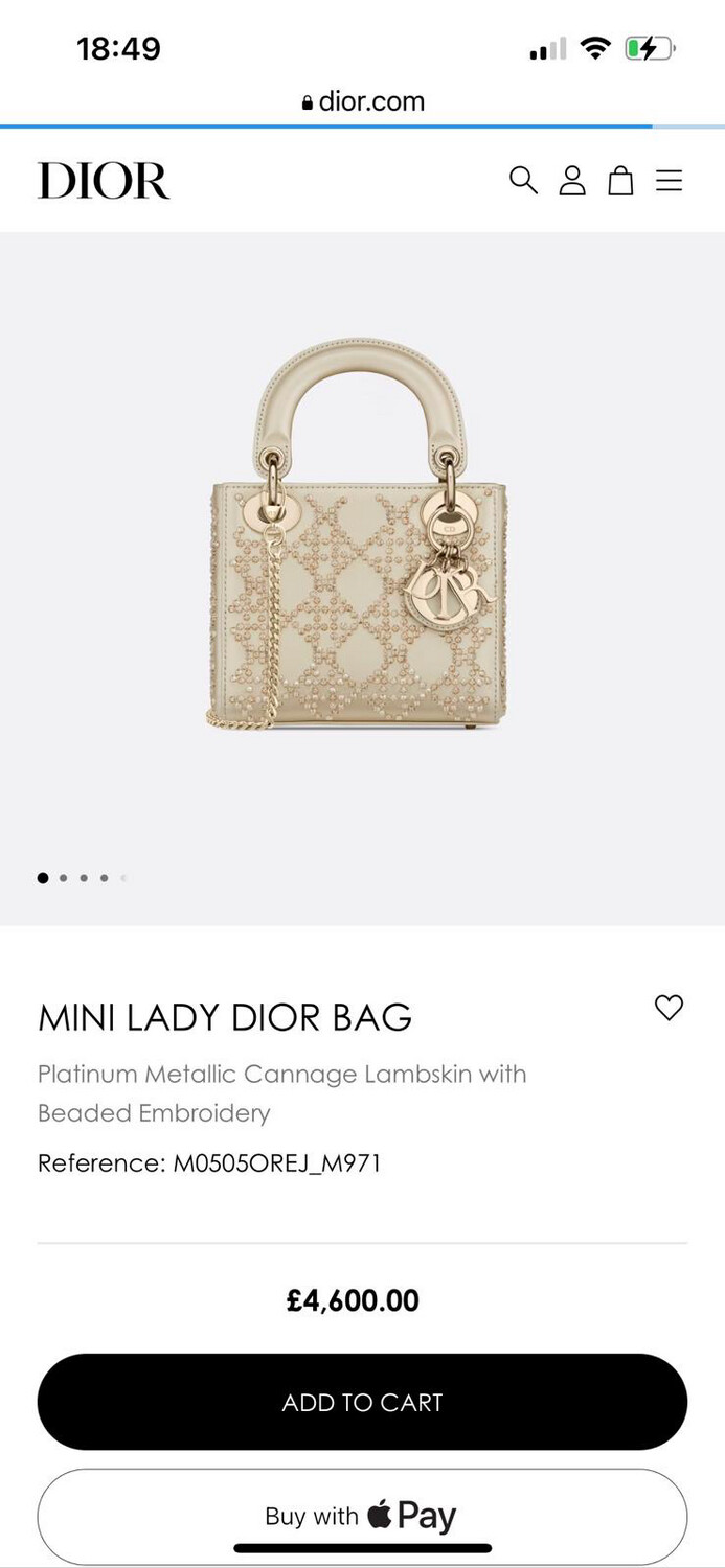 Dior Lady Dior Crystal Bag As New In Dustbag Ships Duty Free From London