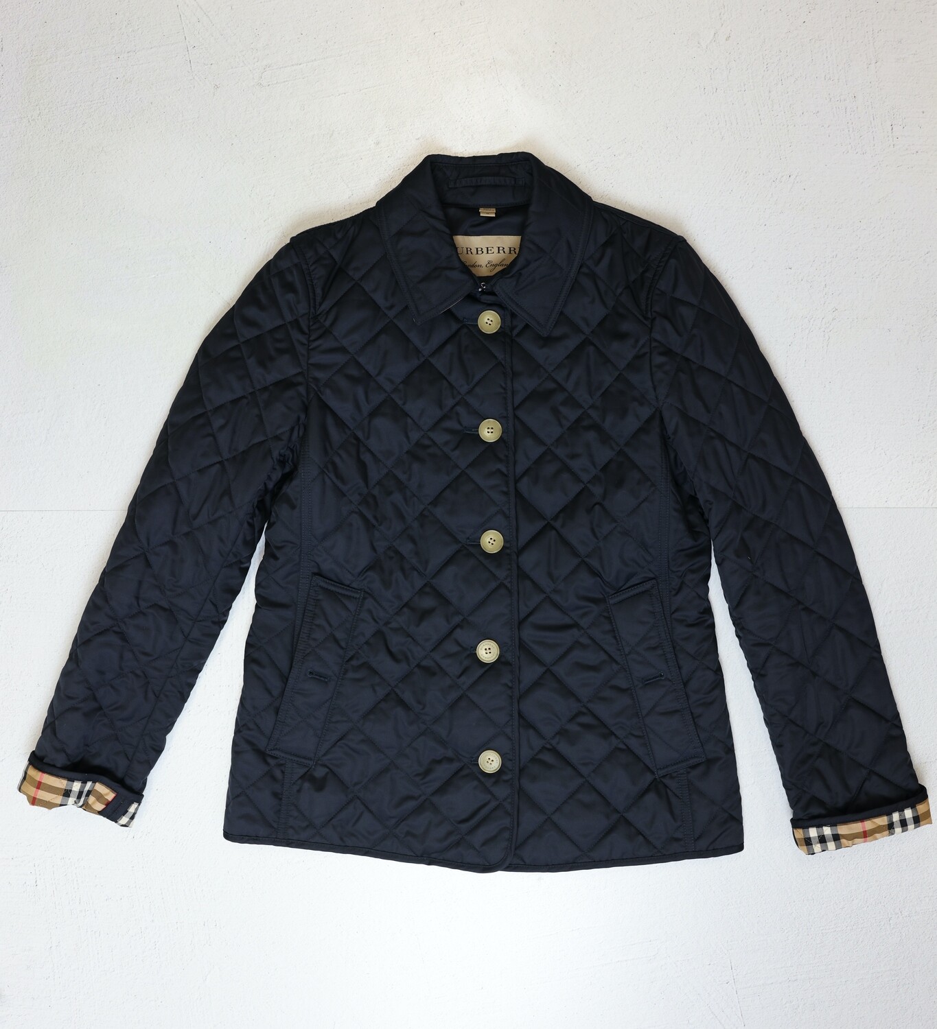 Burberry Jacket Navy, Size Medium Preowned In Dustbag WA001