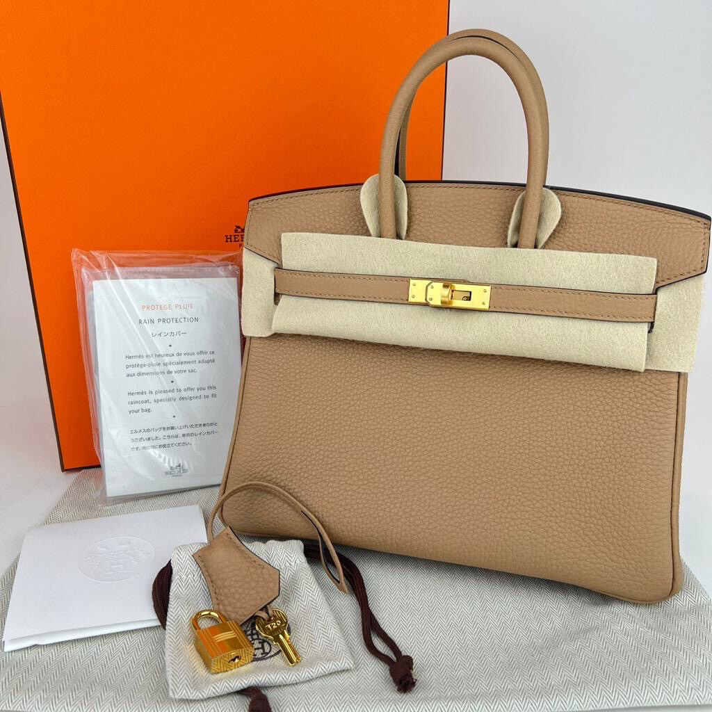 Preorder Hermes Birkin 25 Chai Togo Leather, Gold Hardware, New In Box (Shipping Included)