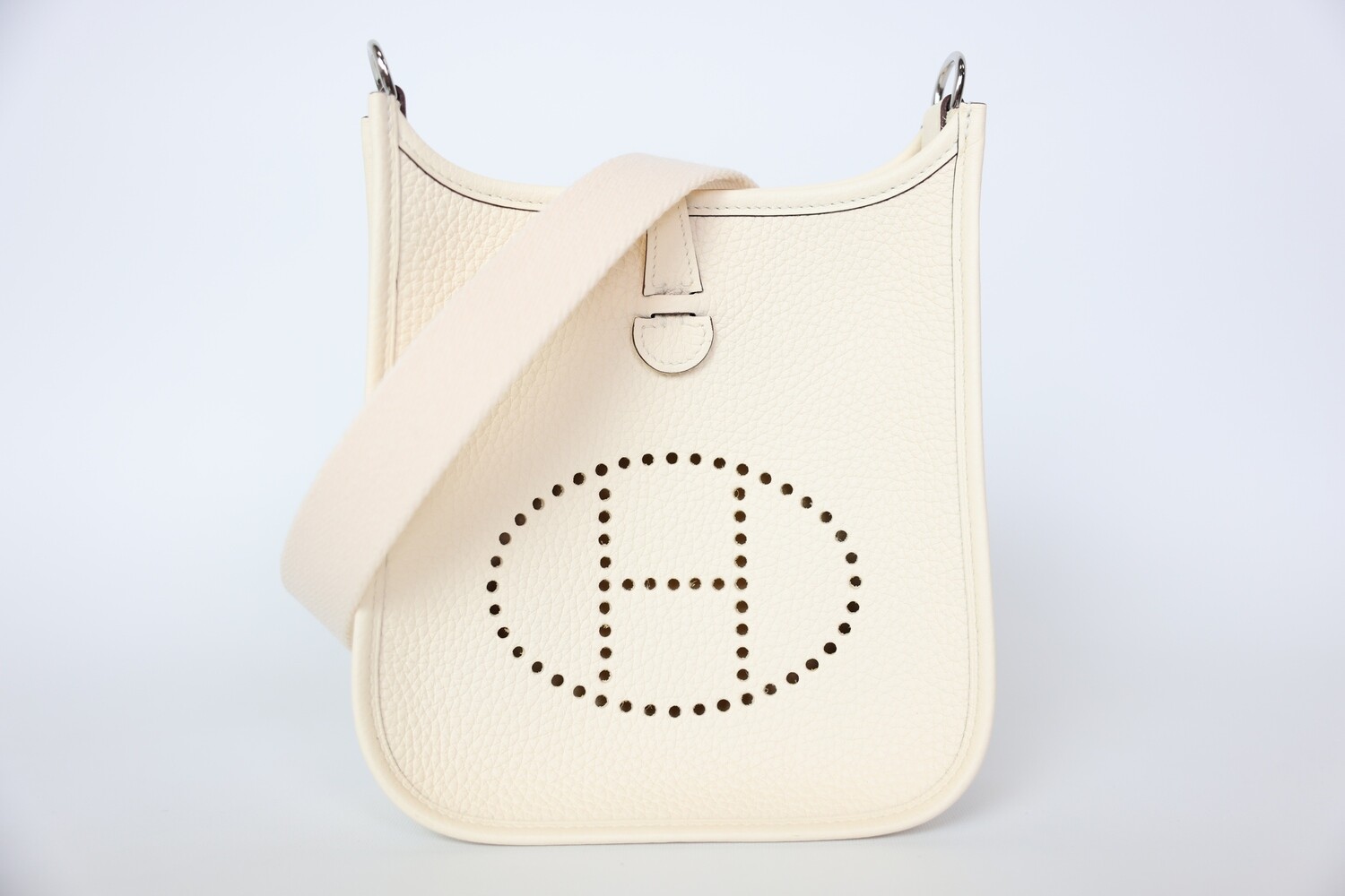 Hermes Evelyne TPM, Nata Clemence Leather with Palladium Hardware, New in Box WA001