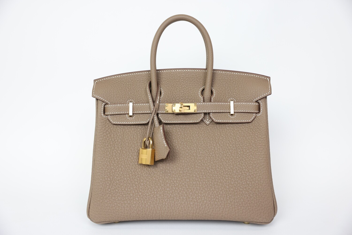 Hermes Birkin 25, Etoupe With Gold Hardware, New In Box WA001