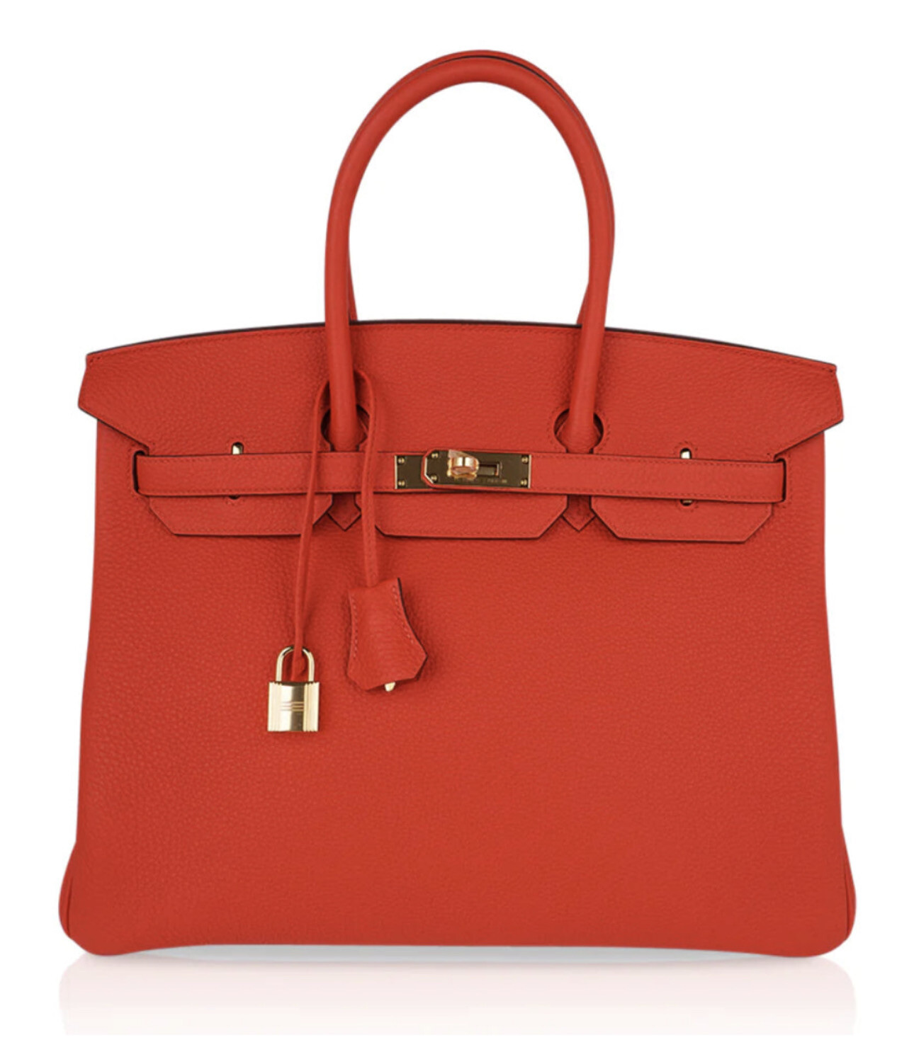 Hermes Birkin 35 Capucines Togo Leather, Gold Hardware, Preowned (Mint Condition) In Box (Ships From London)