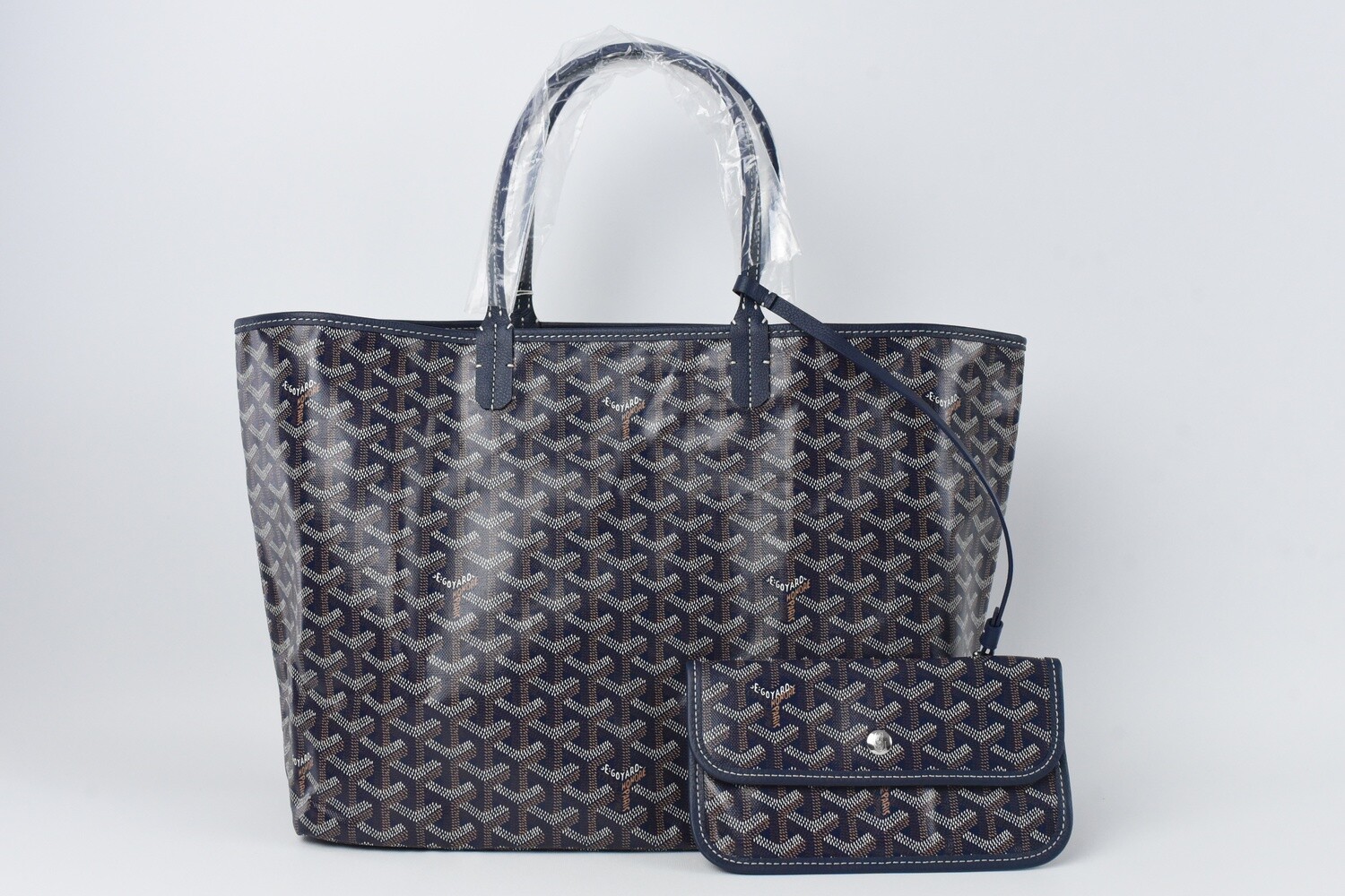 Goyard St. Louis PM Tote, Navy, New in Dustbag WA001