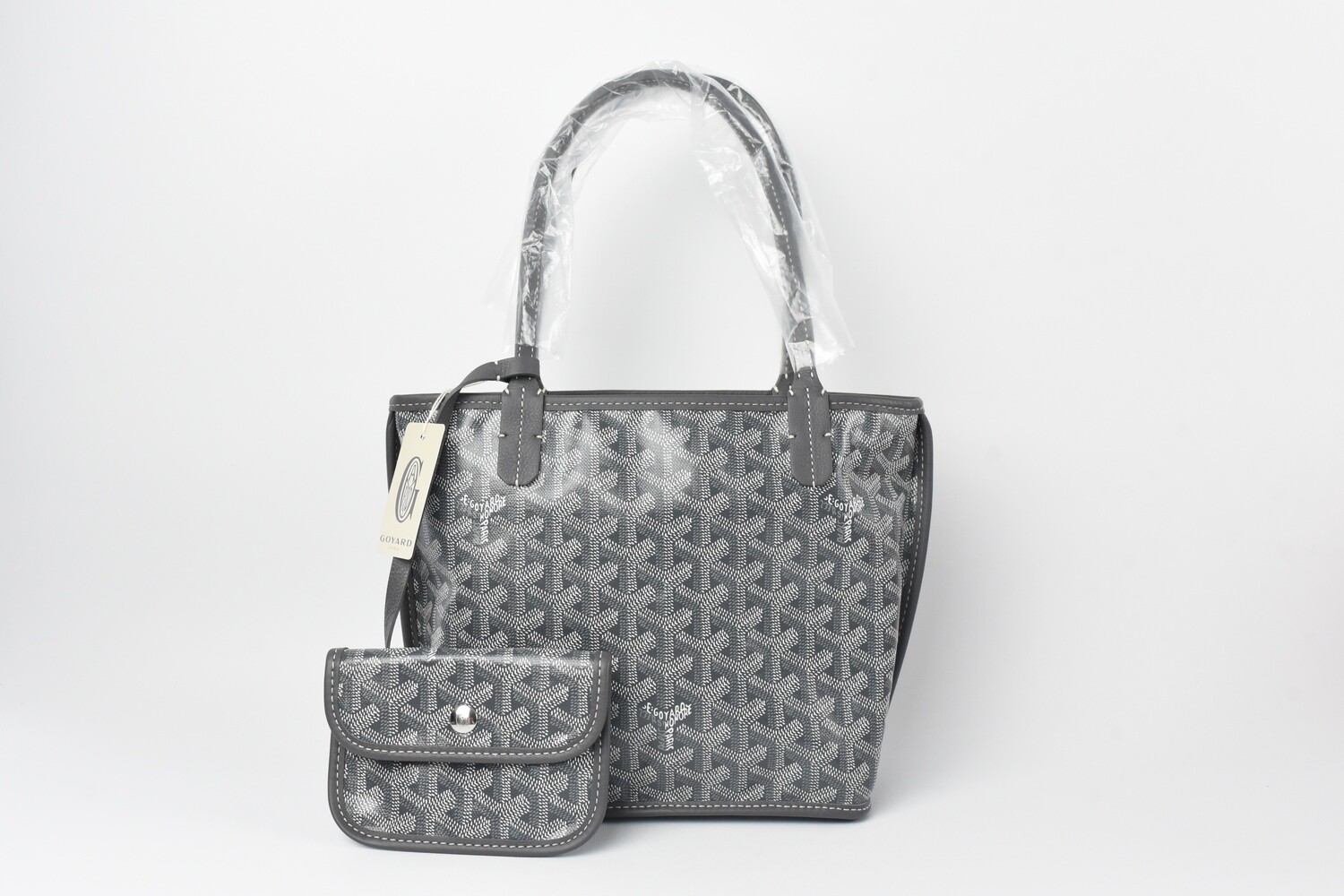Goyard Anjou Mini Reversible Tote, Grey, New in Dustbag GA003