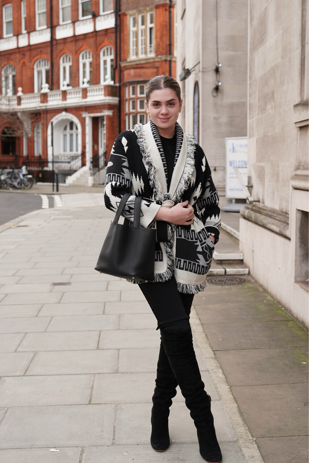 Alanui Cardigan Black With White, Xs, New With Tags (Ships From London)