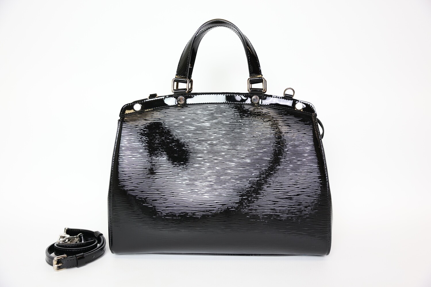 Louis Vuitton Brea GM, Black Electric Epi Leather With Silver Hardware, Preowned In Dustbag WA001