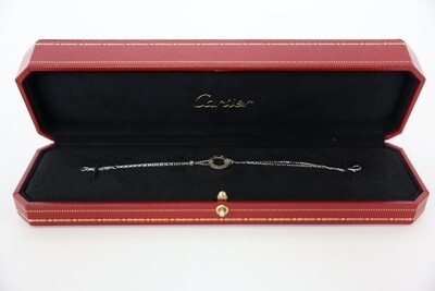 Cartier Love Bracelet With Two Diamonds, White Gold Preowned In Box WA001