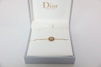 Dior Rose Des Vents Bracelet, Rose Gold, Diamond And Onyx, Preowned In Box WA001