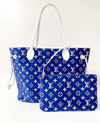 IGLIVE Louis Vuitton Neverfull MM Blue and White, New in Dustbag 0217GA001P
