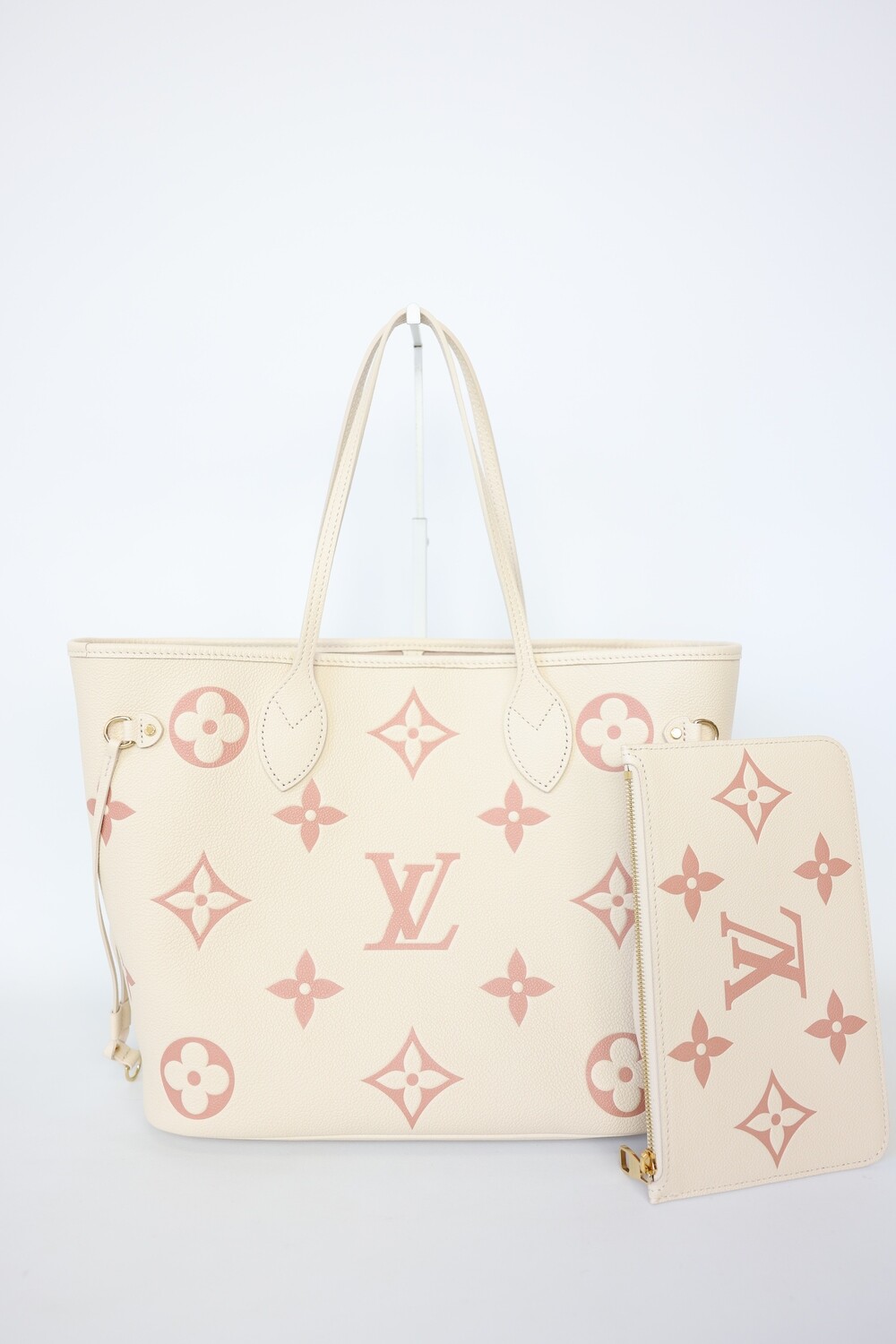 Louis Vuitton Neverfull MM Cream Monogram Empreinte Giant New In Box WA001