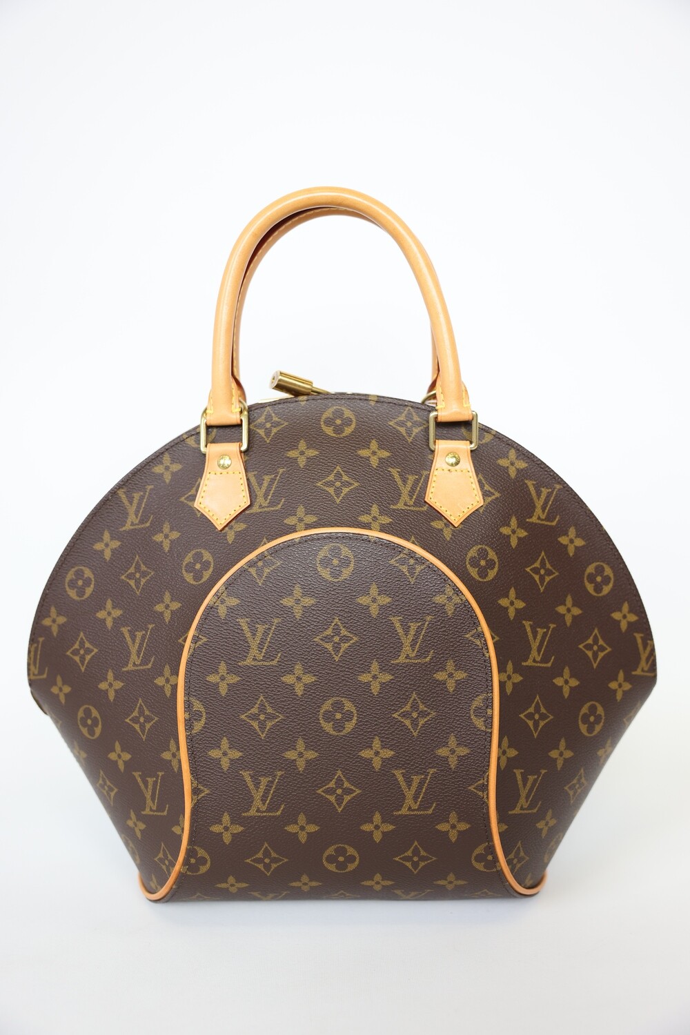 Louis Vuitton Ellipse MM Bag, Monogram Canvas With Gold Hardware, Preowned In Dustbag WA001