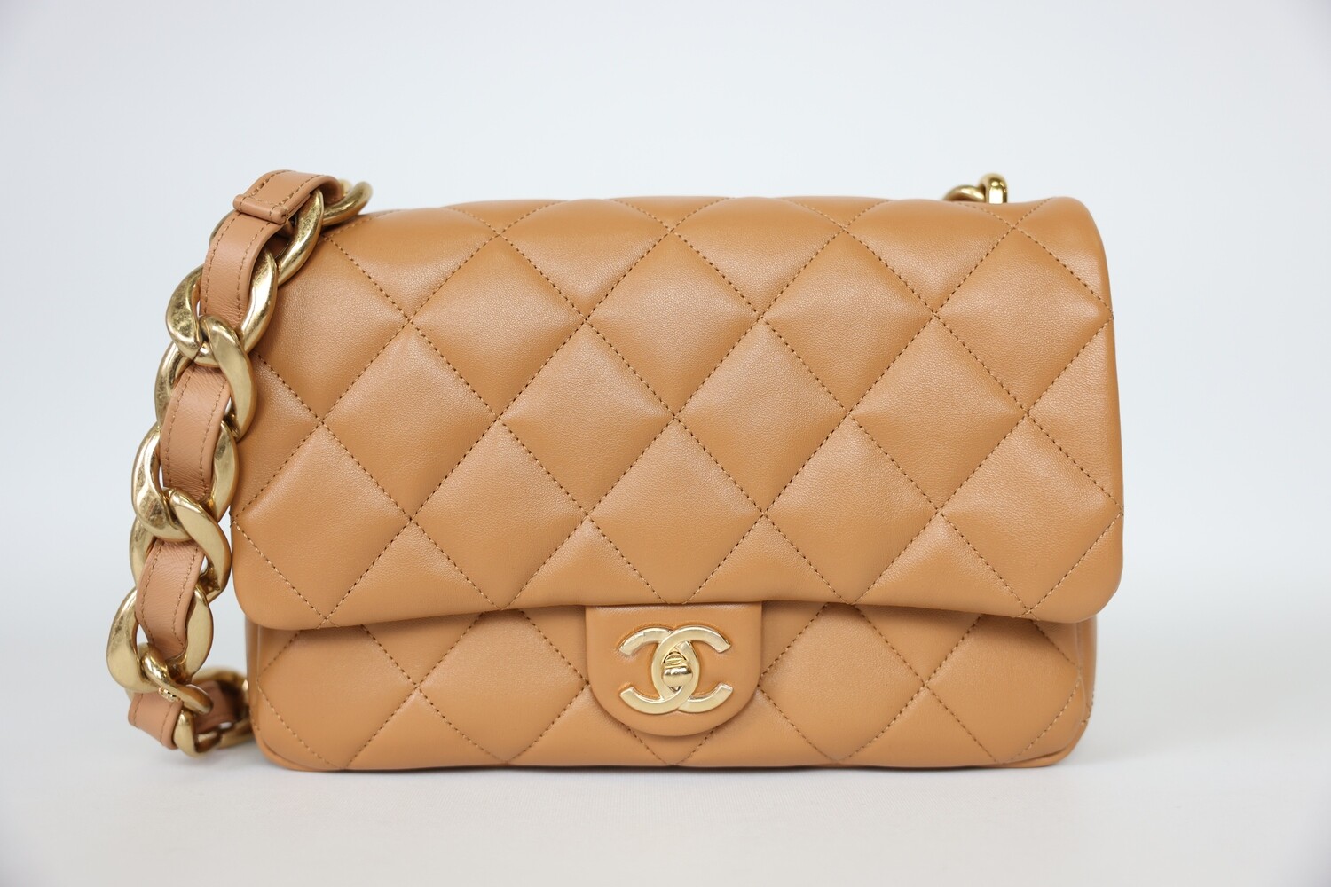 Chanel Funky Town Flap Medium, Dark Beige With Gold Hardware, New In Box WA001
