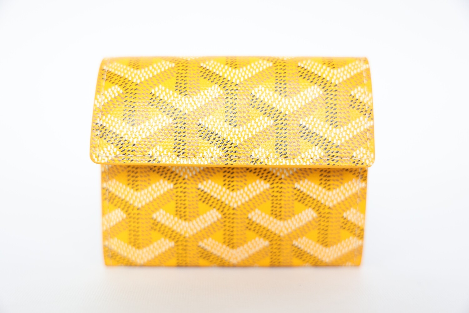 Goyard Wallet Marigny, Yellow Canvas, New In Box WA001
