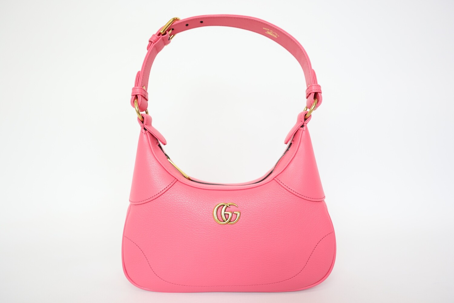 Gucci Aphrodite Shoulder Bag Small, Pink Leather With Gold Hardware, New In Box WA001