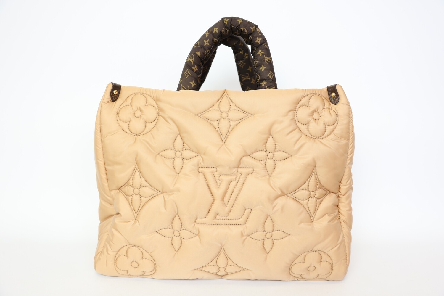 Louis Vuitton OnTheGo Puffer, Tan Nylon, Preowned in Box WA001